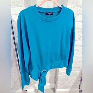 Rebdolls “With Somebody” Terry Sweater in Blue Sapphire 1X